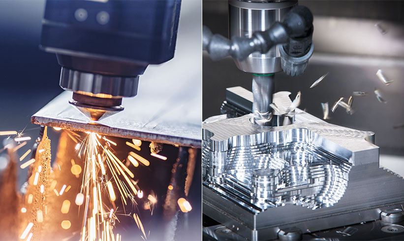 Laserschneiden und Fräsen